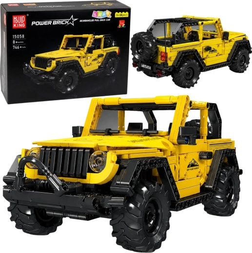 Konstrukcijski komplet terenskega vozila Wrangler – rumen (746 kosov)