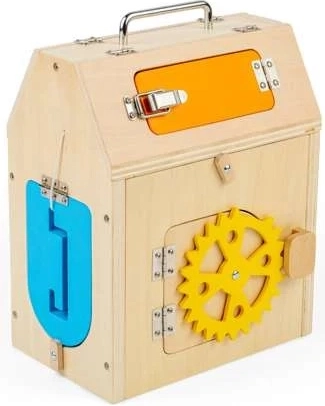 Bigjigs Toys Aktivnostna tabla Hiška za otroke