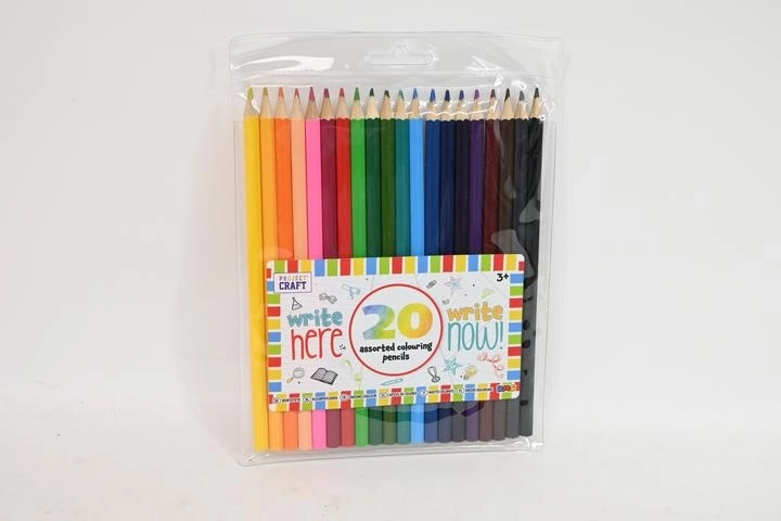 Komplet 20 lesenih barvic v etuiju