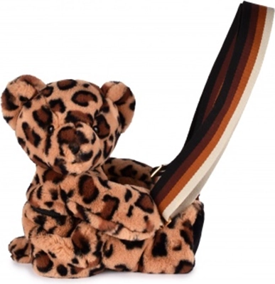 Doudou plišasta torbica za čez ramo leopard 30 cm