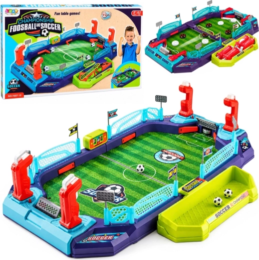 2-in-1 tabletop game: football and hockey for two players with score counter