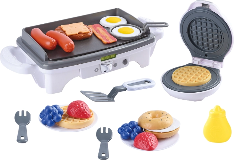 Playgo kitchen set waffle maker and grill with effects - 1 piece