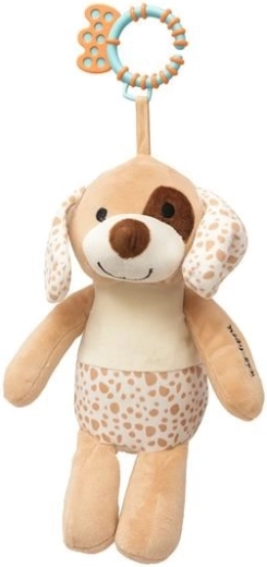 Plišasta igrača z vibriranjem in sponko Baby Mix, rjav kuža