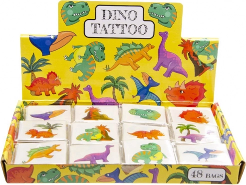 Začasne tetovaže dinozavri – komplet 12 motivov