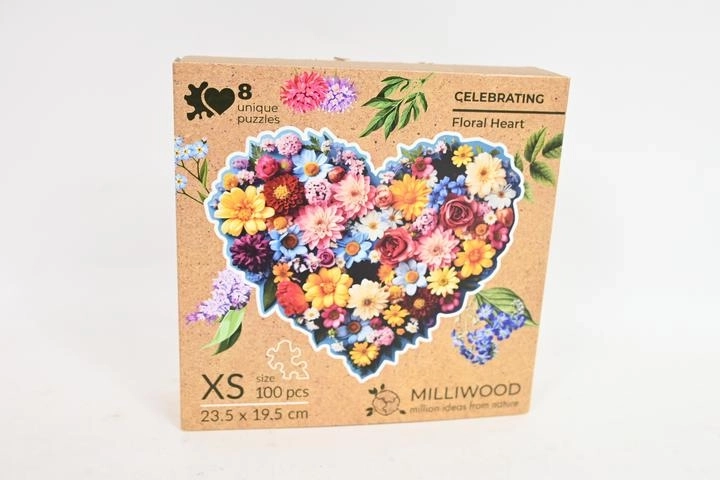 Milliwood wooden puzzle Floral Heart – Celebrating