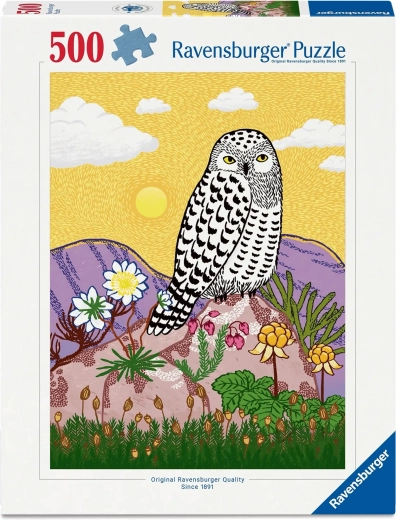 Ravensburger sestavljanka Snežna sova 500 kosov