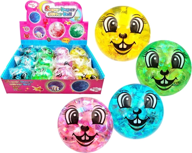 Poskakujoča žogica Zajček 6,5 cm