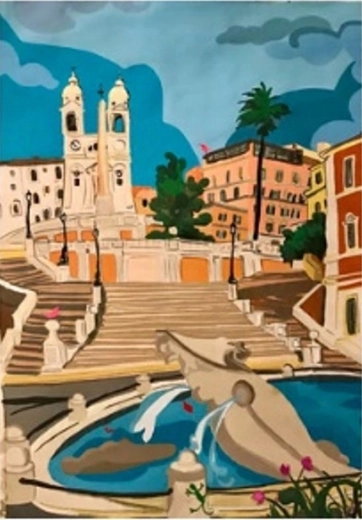 Norimpex slikanje po številkah Španske stopnice 40 × 50 cm