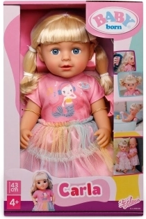 Punčka BABY born Carla s frizerskimi dodatki, 43 cm