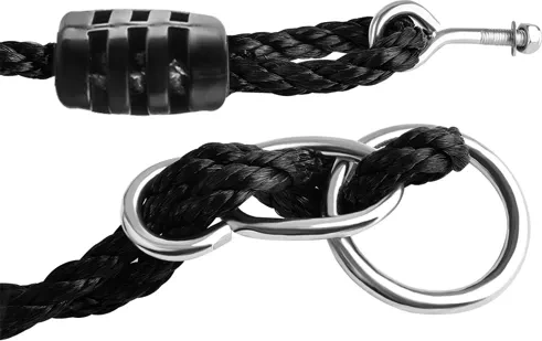 Adjustable height and strong 10 mm braided ropes