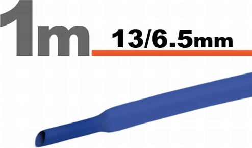 Modra skrčljiva cevka 13 / 6,5 mm