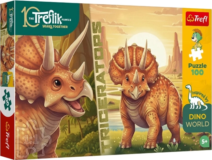InspiredByDinoWorld sestavljanka triceratops 100 kosov