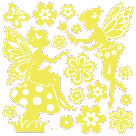 Svetleče 3D stenske nalepke – vile za otroško sobo