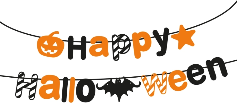 Papirnata halloween girlanda Happy Halloween 3,5 m