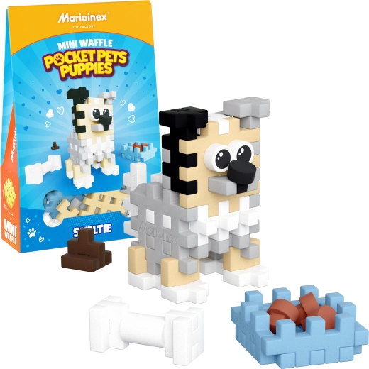 Stavebnica Mini Waffle Pocket Pets – mladiček Sheltie od Marioinex
