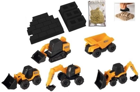 5 mini strojev JCB v enem paketu