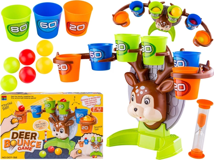 Deer Bounce Game – skill game of throwing balls into cups