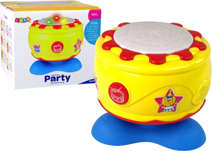 Velik interaktivni glasbeni boben s svetlobami 19 cm