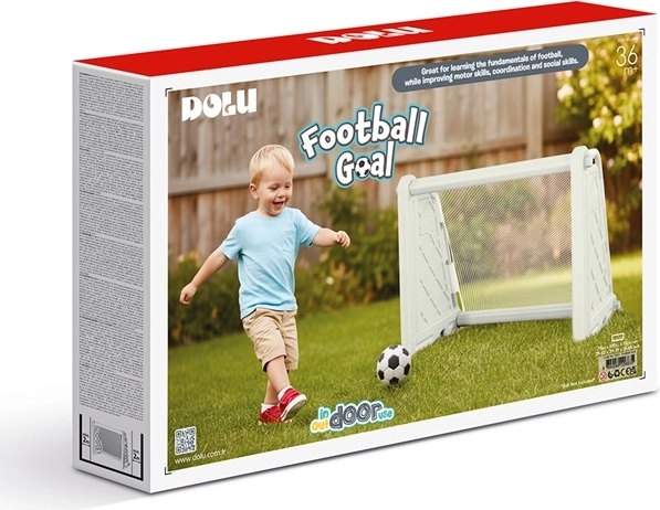 Dolu otroški nogometni gol z žogo