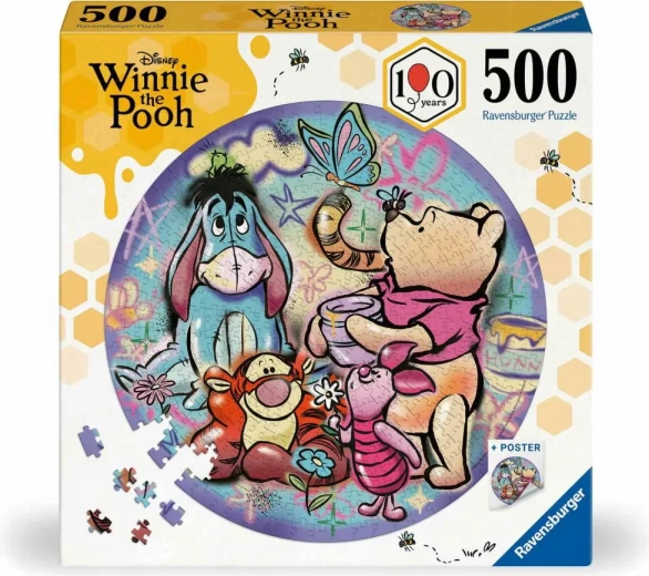 Ravensburger okrogle puzzle Medvedek Pu 500 kosov