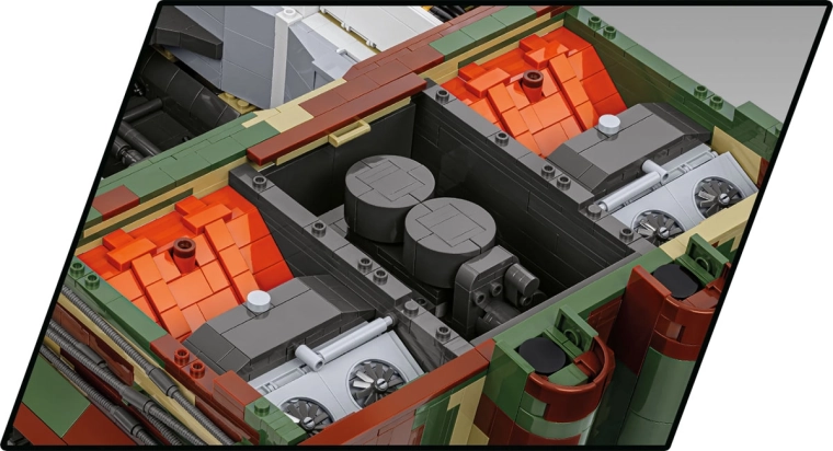Elaborate interior and access inside