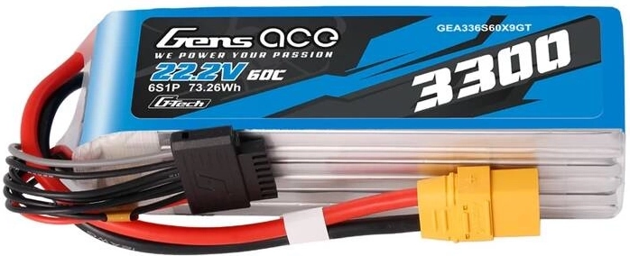 LiPo baterija Gens Ace G-Tech 3300mAh 22,2V 60C 6S1P z konektorjem XT90