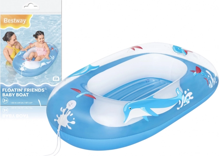 Otroški napihljiv čoln z motivom delfina Bestway
