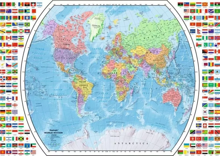 Ravensburger sestavljanka politični zemljevid sveta 1000 kosov