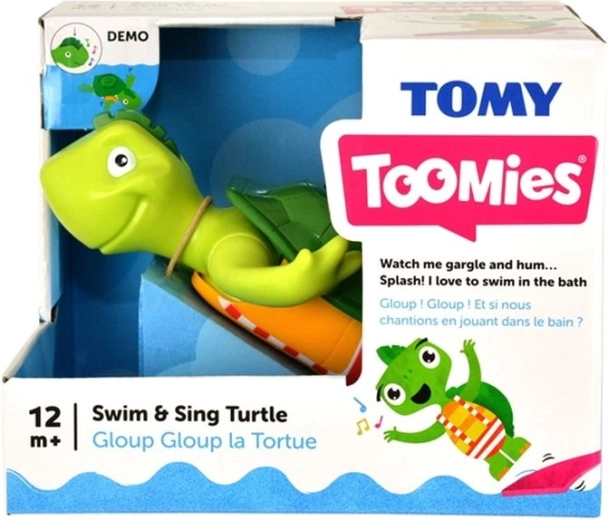 Tomy Toomies navijalna želva za kopel, poje in plava