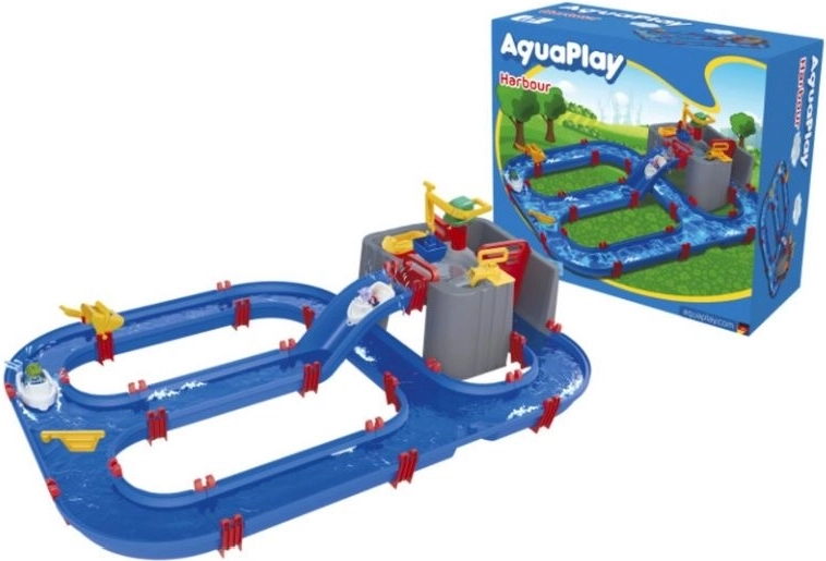 AquaPlay pristanišče – komplet vodnih kanalov s figuricami