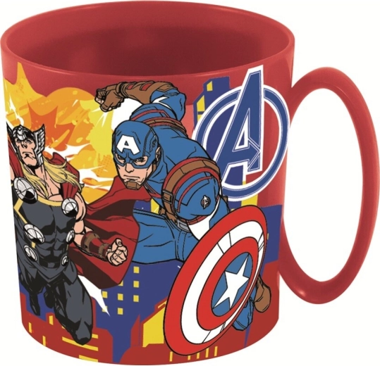 Plastični lonček Avengers 265 ml rdeč