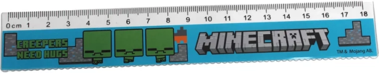 Ravnilo z motivom Minecraft