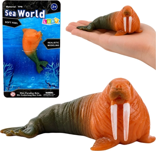 Gumijasta realistična figurica mroža 13 cm