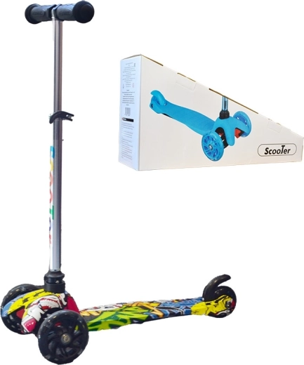 Otroški trikolesni skiro Graffiti s svetlečim kolesom