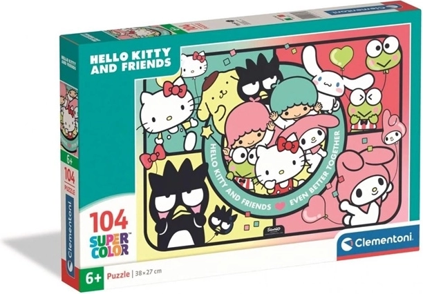 Clementoni puzzle SuperColor Hello Kitty in prijatelji, 104 kosov