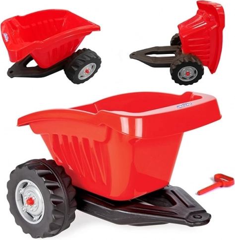 Woopie otroška prikolica z nagibnim kesonom Active Trailer, rdeča, nosilnost 35 kg