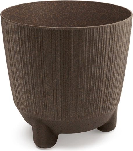 Cvetlični lonček Ryfo Eco Wood 19,5 cm – kava