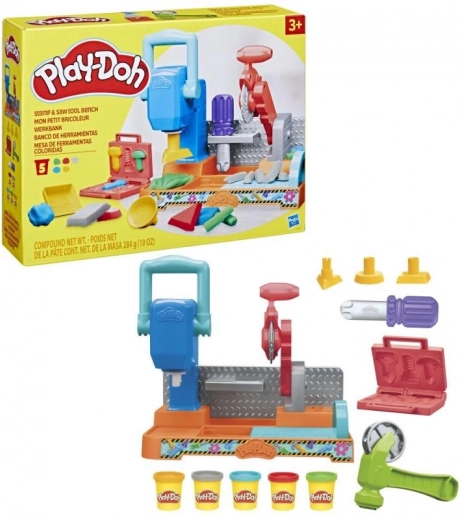 Play-Doh barvita delavnica – kreativni set z orodjem in žago