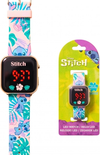 Otroška digitalna LED ura Disney Lilo & Stitch s silikonskim paščkom