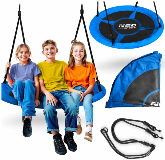Neo-Sport okrogla gugalnica štorkljino gnezdo Swingo 115 cm