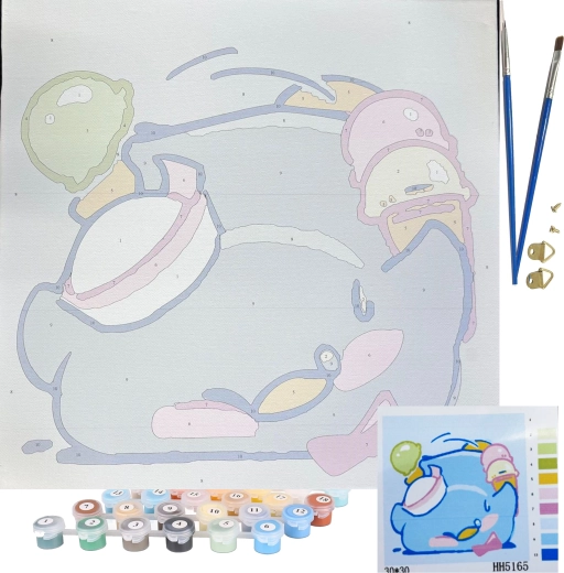 Popoln set: barve, čopiči, okvir