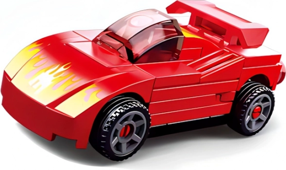 Sluban Power Bricks navijalni avto rdeči športnik