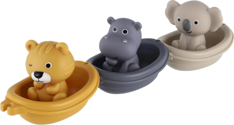 Plavajoči čolnički z živalicami za veselje pri kopanju