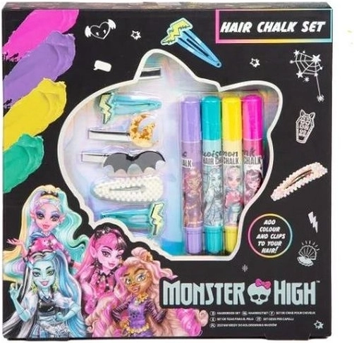 Monster High kreda za lase – komplet s sponkami