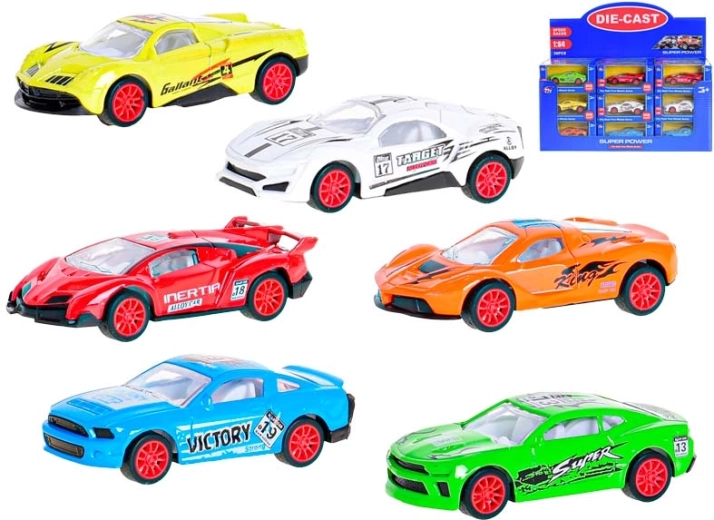 Kovinski športni avtomobilček 1:64 z vzvratnim pogonom