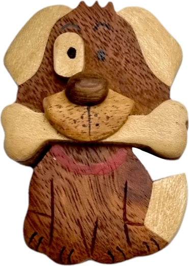 Lesen magnet v obliki psa s kostjo – velik