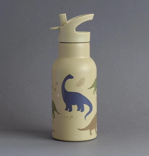 A Little Lovely Company nerjavna steklenička za pitje z dinozavri, 350 ml