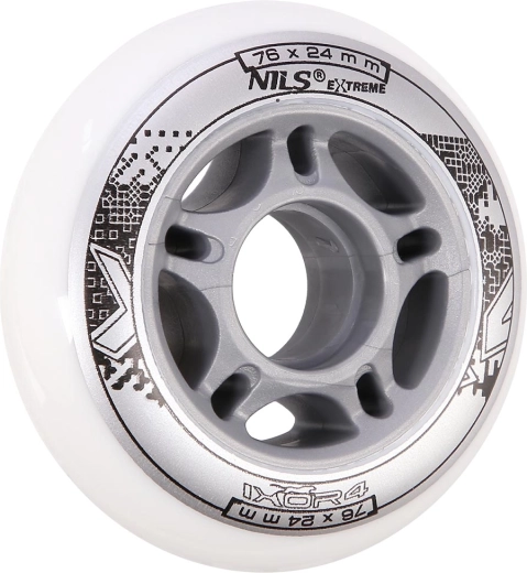 Kolesa NILS EXTREME PU 76 × 24 bela (set 4 kos)