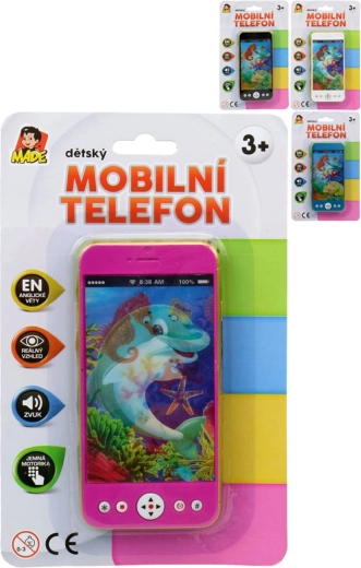 Children's touch mobile phone toy with sound in English 14 cm - 1 piece