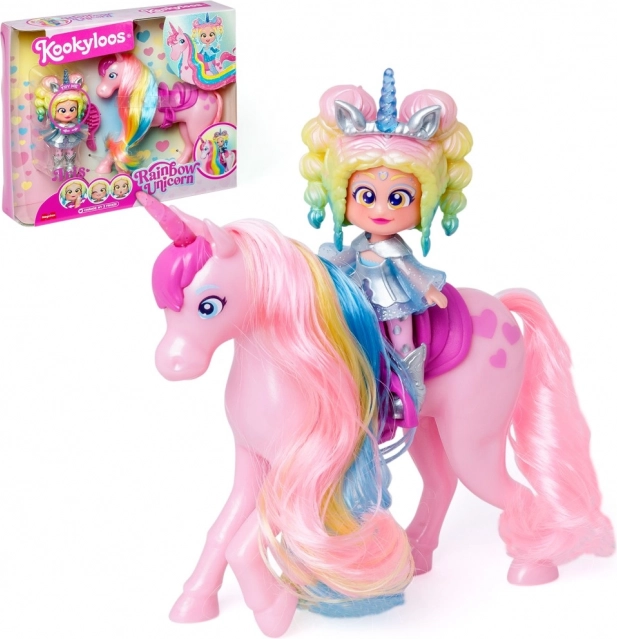 Punčka KookyLoos Rainbow Unicorn